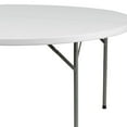 thumbnail image 2 of 60'' Round Granite White Plastic Folding Table, 2 of 9