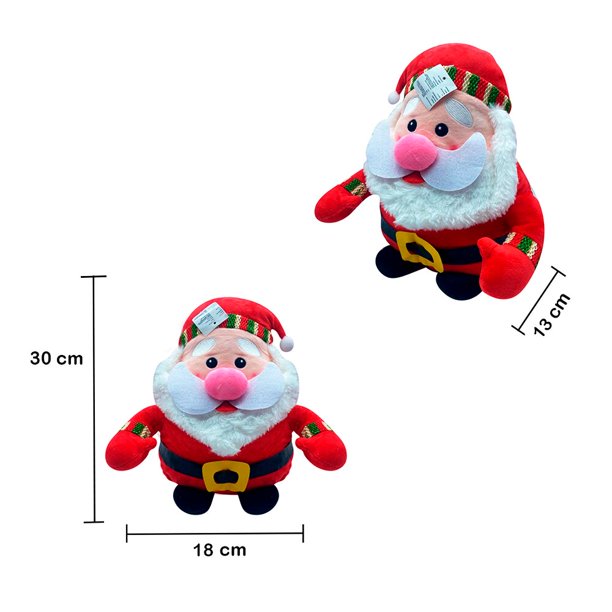 Santa Claus De Peluche Tierno Bolita Adorno Decorativo Importadora La  Merced Tela Ultra Suave Relleno Delcron