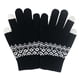 thumbnail image 1 of Guantes de invierno para mujer, cálidos, con estampado táctil, de punto, medianos y largos, de acrílico, 1 of 3