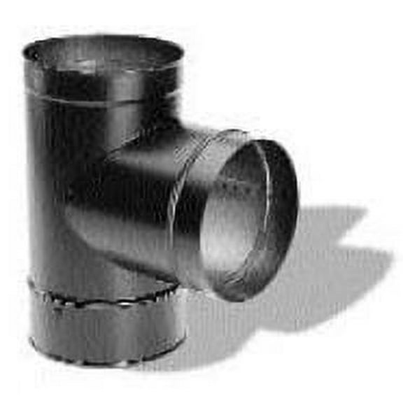 M & G Duravent 6DBK-T 6 Inch  Dura-black 24-ga Welded Black Stovepipe Tee With Cover