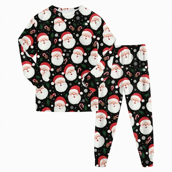 sdbrld Toddler Kids Boys Girls Unisex Christmas Matching Pajamas Sets Long Sleeve PJs Sleepwear Top and Pants Fall Winter Outfits 2 Piece Dark Gray Sizes 3-4 Years