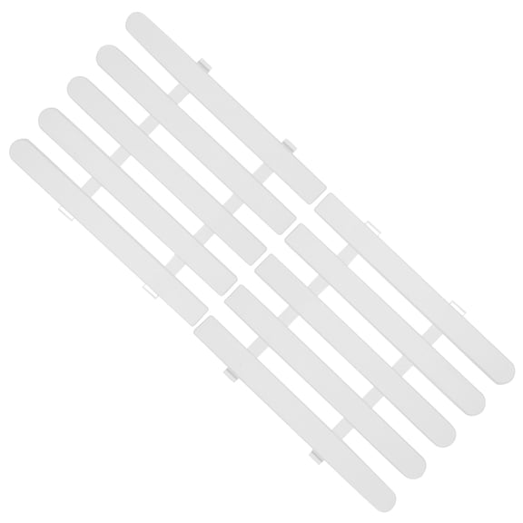 OUNONA 2-Pack White PVC Lawn Edging Borders for Garden Landscaping, Yard Decorative Border Trim