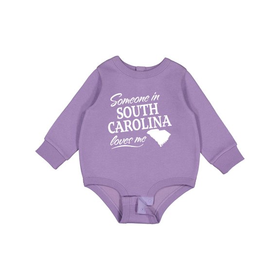 Inktastic Someone in South Carolina Loves Me Baby Fleece Bodysuit