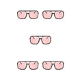 thumbnail image 2 of Qarigey Gafas ópticas Gafas con borde negro Estilo de marco grande facial unisex para protección de ojos Negro con borde rosa Negro con borde rosa. 5piezas Qarigey CBP225138, 2 of 5