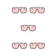 thumbnail image 2 of Qarigey Gafas ópticas Gafas con borde negro Estilo de marco grande facial unisex para protección de ojos Negro con borde rosa Negro con borde rosa. 5piezas Qarigey CBP225138, 2 of 5