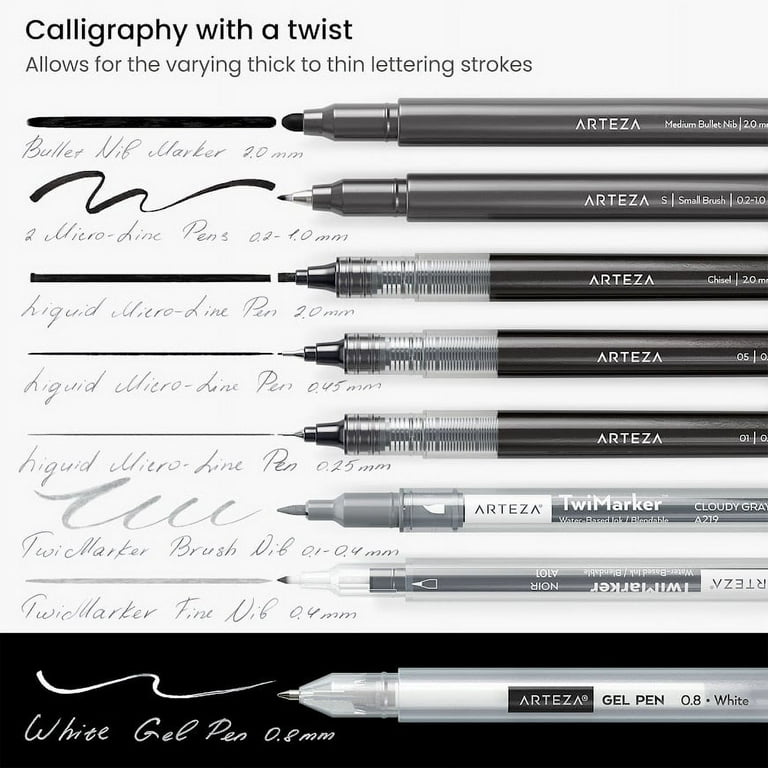 Hand Lettering Pens  12-Piece Calligraphy Set for Beginners