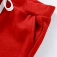 thumbnail image 6 of NAISIBABY Boys Athletic Shorts, Drawstring Cotton Loose with Pockets Kids Causal Sports Shorts Red Size 0-1T, 6 of 6