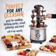 thumbnail image 4 of Nostalgia NCFF1000SS Fuente de Fondue en Cascada de Acero Inoxidable de 2 Libras - Chocolate, Salsa Barbacoa, Rancho, Queso Nacho, Salsa Búfalo, 4 of 5