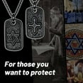 thumbnail image 6 of ChainsHouse Star of David Necklace for Men Women Stainless Steel/Gold Plated/Black with Cross/Dog Tag Pendant Classic Jewish Isael Necklaces Jewelry Gift, 6 of 9