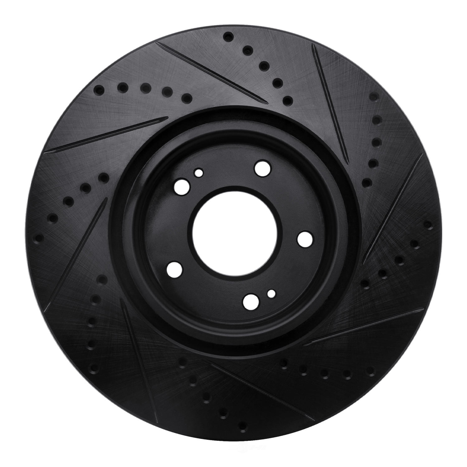 Dynamic Friction Company 633-72035L DFC Brake Rotor - Drilled And Slotted - Black