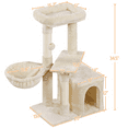 thumbnail image 6 of Alden Design 34.5" H Cat Tree Tower with Condo and Perches, Beige, 6 of 7