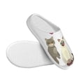 thumbnail image 3 of Rateoe Pet Care Grooming Print Women's Men's Cotton Knit Slippers Lightweight Memory Foam Indoor House Shoes with Anti-Skid Sole-37/38, 3 of 7