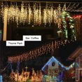 thumbnail image 5 of Cortina de luces navideñas con forma de cascada para decoración de exteriores, 5 m de caída, 0,4-0,6 m, luces LED de hadas para fiestas en el jardín y vacaciones, 5 of 5