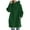 Green, variant on Ozmmyan Women's Plus Size Solid Color Hoodie Zipper Long Sleeve Sweatshirts Long Coat Tops With Pockets