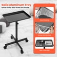 thumbnail image 3 of TASALON Aluminum Salon Tray Cart with 10 pcs Tray Film,  Adjustable Height, Aluminum Trolley with Wheels, 3 of 9