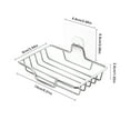 thumbnail image 5 of Home Soap Dish Holder for Shower Wall, Rectangular Bathroom Soap Saver with Drain Holes, 2-pack,Silver, 5 of 5