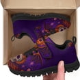 thumbnail image 4 of Pointodoor Halloween Ghost Bat Moon Star Sneakers for Boys Breathable Knitted Mesh Athletic Shoes for Kids Lightweight Slip On Tennis Running Walking Shoes with Single Buckle, 4 of 7
