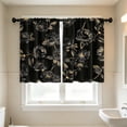 thumbnail image 5 of 1 Pair 2D Printed Kitchen Short Curtain Panels Washable Easy Install Window Drapes, Decorative Patterned Small Window Curtains For Kitchen Bedroom Bathroom, Light Filtering Short Window Treatments, 5 of 6