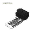 thumbnail image 2 of Uxcell 3.14 inch Wide 5 Yard Lace Ribbon Floral Pattern Black Embroidered Lace Trim for Sewing Making, Gift Wrapping, 2 of 5