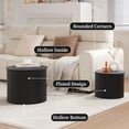 thumbnail image 6 of Wirrytor Round Coffee Table Sets 2 Pieces, Wood Fluted Coffee Table with Storage, for Living Room Bedroom, Apartment(Black), 6 of 10