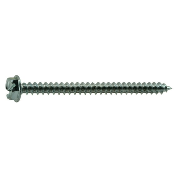 #10 x 2-1/2" Zinc Slotted Hex Head Sheet Metal Screws SMSHWS-080 (35 pcs.)