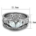 thumbnail image 2 of Women's Irish Heart Engagement Ring Band Set Anillo Para Mujer, 2 of 5