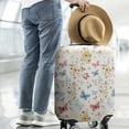 thumbnail image 2 of Colorful Butterfly Floral Cream Pattern Luggage Cover Fashion Suitcase Cover Baggage Covers Fit 25-28 Inch Luggage (Go Travel), 2 of 5