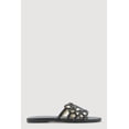 thumbnail image 2 of Women's Faux Leather Geometric Band Detail Slide Sandals, 2 of 3