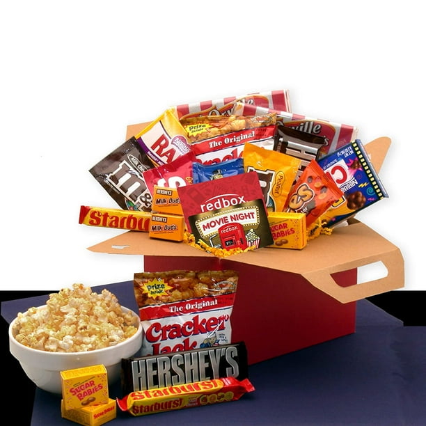 Movie Night Redbox Movie Gift Basket With Candy And Popcorn Walmart Com Movie Night Redbox Movie Gift Basket With Candy And Popcorn Walmart Com