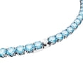 thumbnail image 4 of Collar Swarovski Matrix Tennis con cristales de color azul brillante rodio, 4 of 5