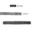 thumbnail image 2 of Unique Bargains 20 Yards Square Sequins Trim 5 Row 1 Inch Flat Sequin Strip  Paillette Sequins Trim for Crafts Sewing Black, 2 of 5