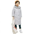 thumbnail image 2 of Uccdo 3-11Y Boys Girls Winter Warm Long Jackets Down Coats Children's Casual School Hooded Puffer Coat Outwear, 2 of 4