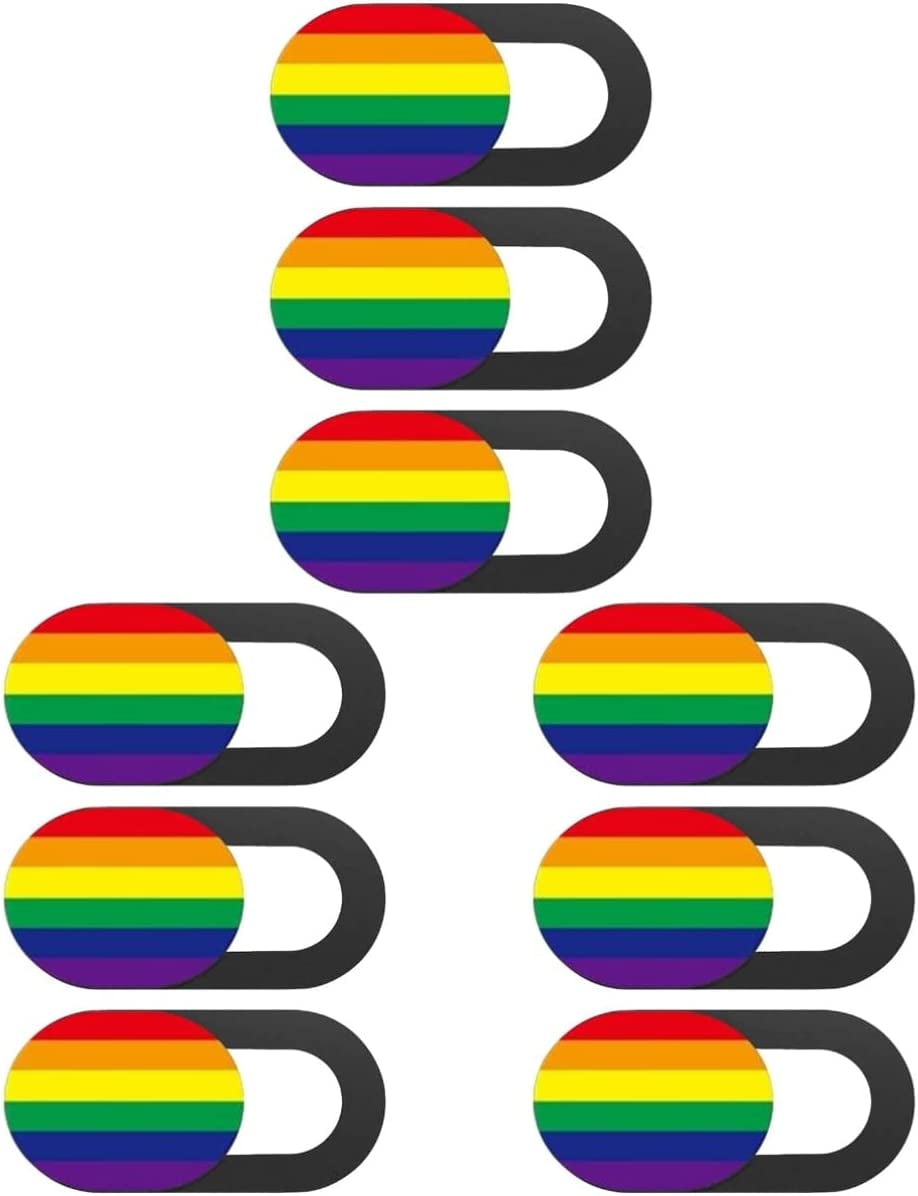 9 Pieces Sliding cam Cover Rainbow  Camera Cover Camera Cover for