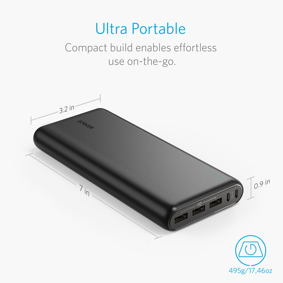 Anker PowerCore 26800 Portable Charger, 26800mAh External Battery with Dual Input Port and 3 USB Port Walmart.com