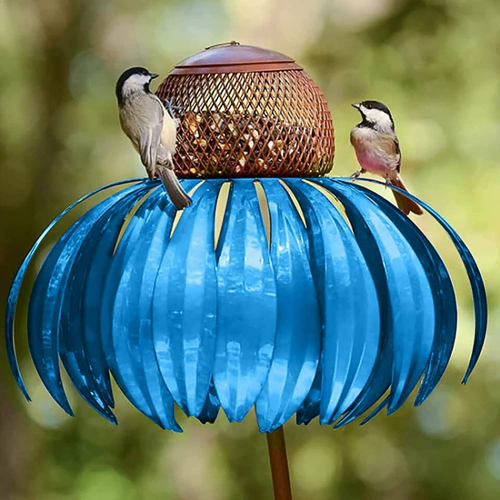 DOTSOG Coneflower Standing Bird Feeder birdfeeders outside hanging