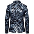 thumbnail image 4 of Blazer informal de un botón para hombre con chaqueta con estampado de rayas Pompotops  oipoqjl40116, 4 of 7
