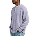 thumbnail image 4 of Henley Shirts for Men Casual Relaxed Fit Long Sleeve Pullover Waffle Knit Tees, 4 of 4