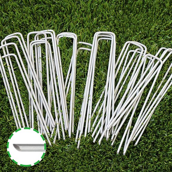 Estacas para jardín Goasis Lawn galvanizadas de 6 pulgadas (100 piezas)