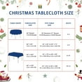 thumbnail image 7 of Christmas Tablecloth 60 Inch, Round Table Cloth Outdoor Winter Christmas Decorations Dining Table Cover, Farmhouse Xmas Blue Snowflakes for Banquet Party Kitchen Dining Room, 7 of 7