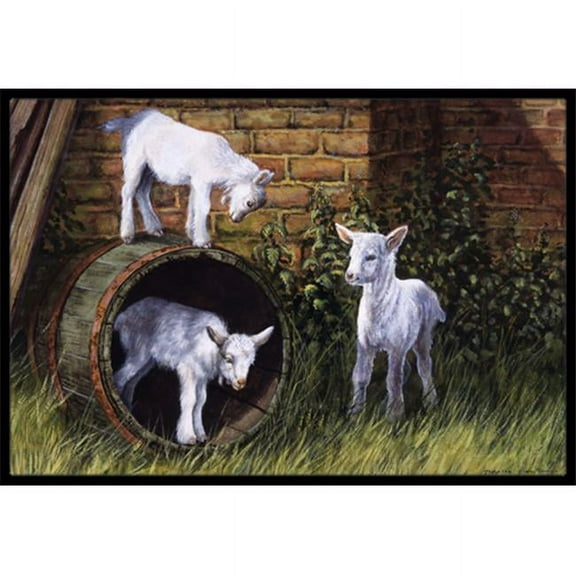 Carolines Treasures Goats by Daphne Baxter Indoor or Outdoor Mat - 18x27