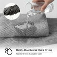 thumbnail image 5 of thovorrnl Bath Towels Pack of 2, Premium Coral Fleece Soft Towel Set for Bath, Shower, Spa, Gym, Yoga, Quick-Drying, 27x54 Inches(Grey), 5 of 7