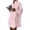 Pink, variant on Womens Long Button Down Shirts Baggy Long Sleeve Turn Down Collar Tunic Blouses Casual Solid Color Oversized Clothing Pink