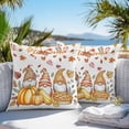 thumbnail image 3 of Thanksgiving Fall Outdoor Pillow Covers 18x18 Inch Throw Pillow Covers Set of 2 Waterproof Decorative Pillow Cases Country Gnomes Pumpkin Maple Leaves Cushion Covers for Patio Furniture Garden Couch, 3 of 8