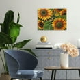 thumbnail image 4 of YILUYINQING Sunflowers Green Leaves Butterfly Canvas Prints Wall Art Decor - Home, Living Room, Bedroom, Office, More - Ready To Hang 20x16in, 4 of 6