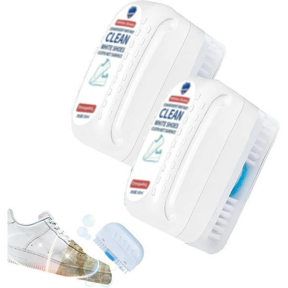 Cepillo para zapatos 2 en 1, potente cepillo multifunción 2 en 1 para zapatillas de deporte, limpiador de zapatos blancos, kit para el cuidado de calzado deportivo, para zapatillas de tenis y zapatos