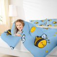 thumbnail image 4 of Manfei Funny Bee Bedding Comforter Set 2pcs for Kids Boys Girls, Kawaii Animal Twin Comforter Sets, Cute Wildlife Bedding Set, Microfiber Bedroom Decor, 4 of 8