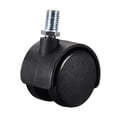 thumbnail image 3 of Furniture Casters 1.5 Inch Nylon M10 x 15mm Threaded Stem Swivel Caster Wheels w Brake 33lb Capacity Each Wheel, 3 of 5