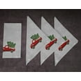 thumbnail image 5 of Vargottam Napkins Christmas Tree Truck Print, DinnerNapkins , 100 % Cotton, Set of 4 ReusableNapkins Set, Size 20X20 Inch,White15,OversizedClothNapkins, 5 of 8