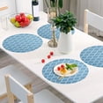 thumbnail image 6 of Coolnut Abstract Floral Round PVC Placemats 6 PCS, Non-Slip Heat Resistant Table Mat Kitchen Dining Table Plate Mat, 15.4inch216 Home Decor Gifts, 6 of 7