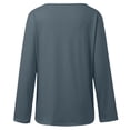 thumbnail image 4 of Women's Classic V-Neck Long Sleeve T Shirt for Everyday Comfort with Soft Casual Fit Top, 4 of 5